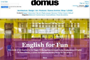 This time our project for a kindergarden English for fun published in Domus web